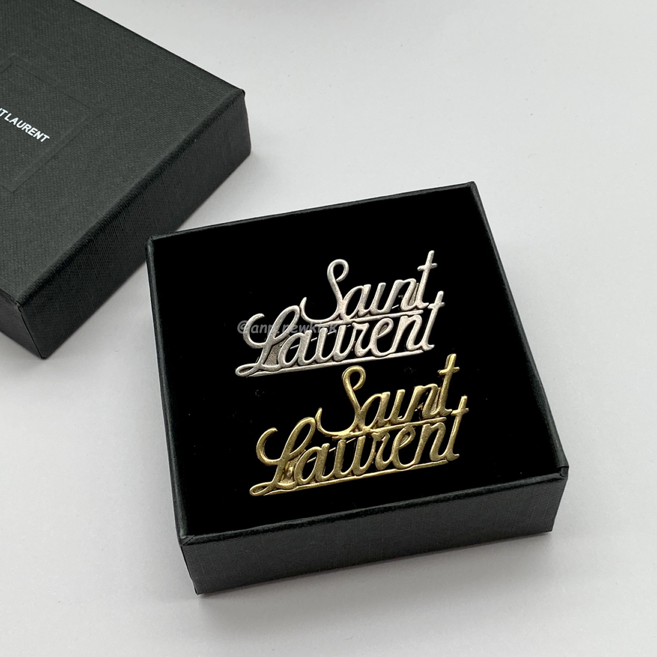 Saint Laurent Paris Saint Laurent Logo Brooch (2) - www.newkick.vip